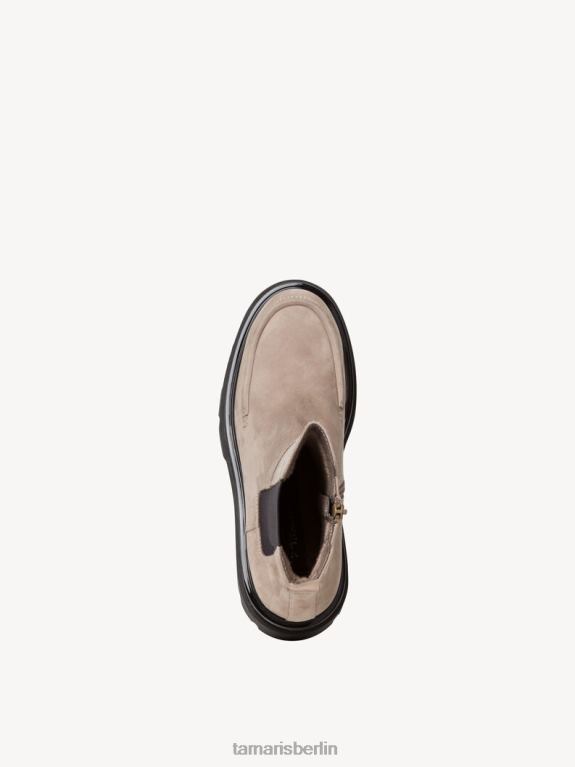 de Tamaris Frauen Chelsea-Stiefel aus Leder – Beige/Taupe-Nubukleder 0LHV4779 Schuhe