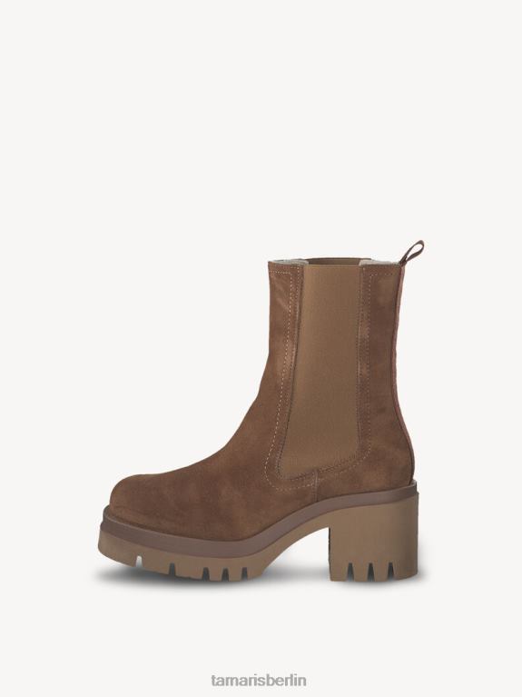 de Tamaris Frauen Chelsea-Stiefel aus Leder – Braun/Cognac 0LHV41193 Schuhe