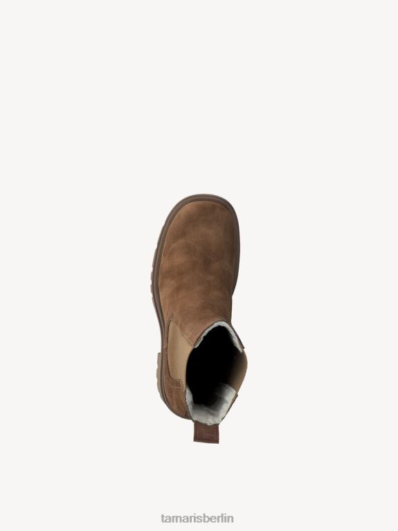 de Tamaris Frauen Chelsea-Stiefel aus Leder – Braun/Cognac 0LHV41193 Schuhe