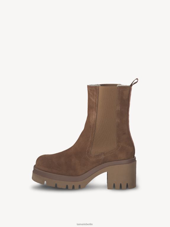 de Tamaris Frauen Chelsea-Stiefel aus Leder – Braun/Cognac 0LHV41193 Schuhe
