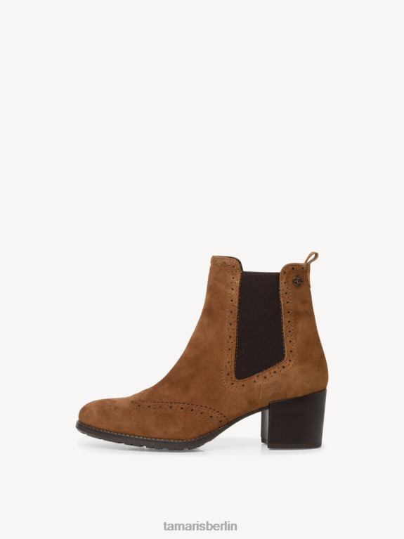 de Tamaris Frauen Chelsea-Stiefel aus Leder – Braun/Cognac 0LHV41446 Schuhe
