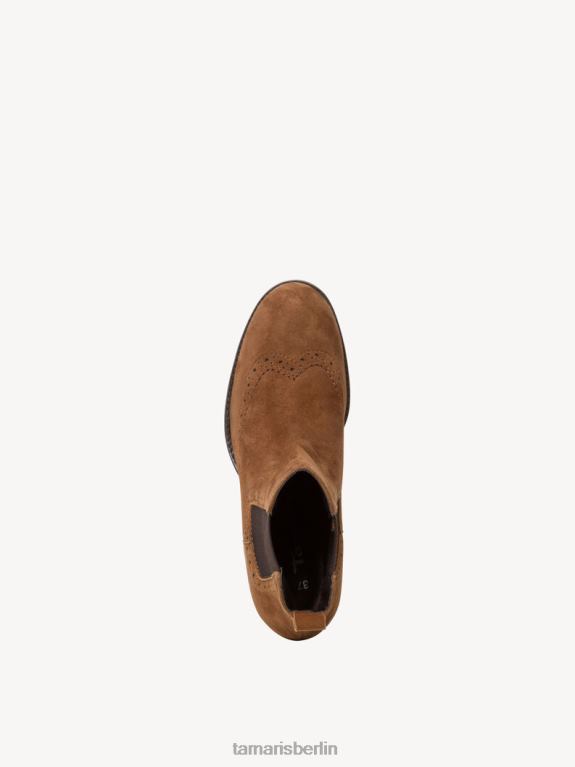 de Tamaris Frauen Chelsea-Stiefel aus Leder – Braun/Cognac 0LHV41446 Schuhe