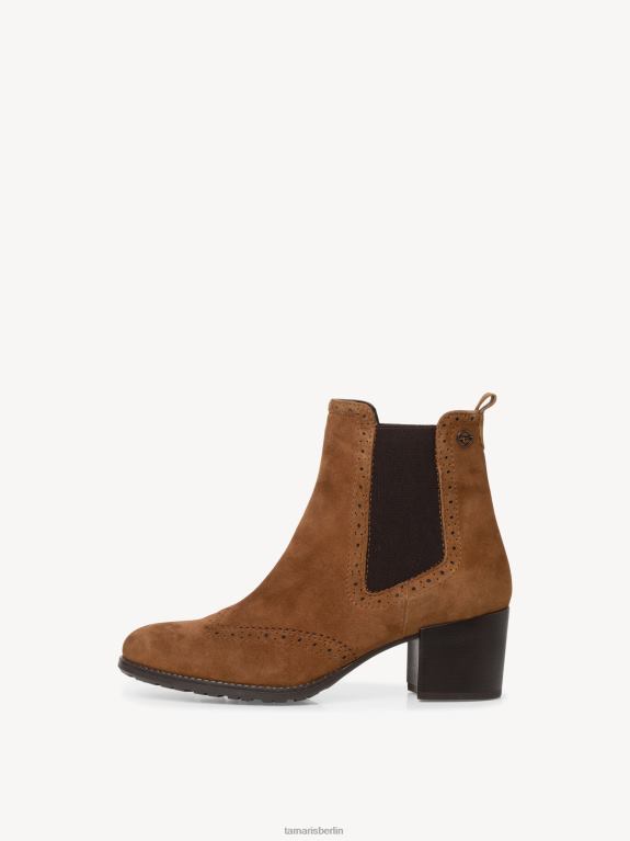 de Tamaris Frauen Chelsea-Stiefel aus Leder – Braun/Cognac 0LHV41446 Schuhe