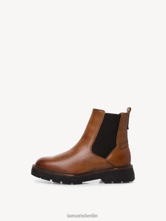 de Tamaris Frauen Chelsea-Stiefel aus Leder – Braun/Cognac 0LHV41654 Schuhe