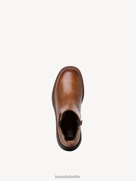 de Tamaris Frauen Chelsea-Stiefel aus Leder – Braun/Cognac 0LHV41654 Schuhe