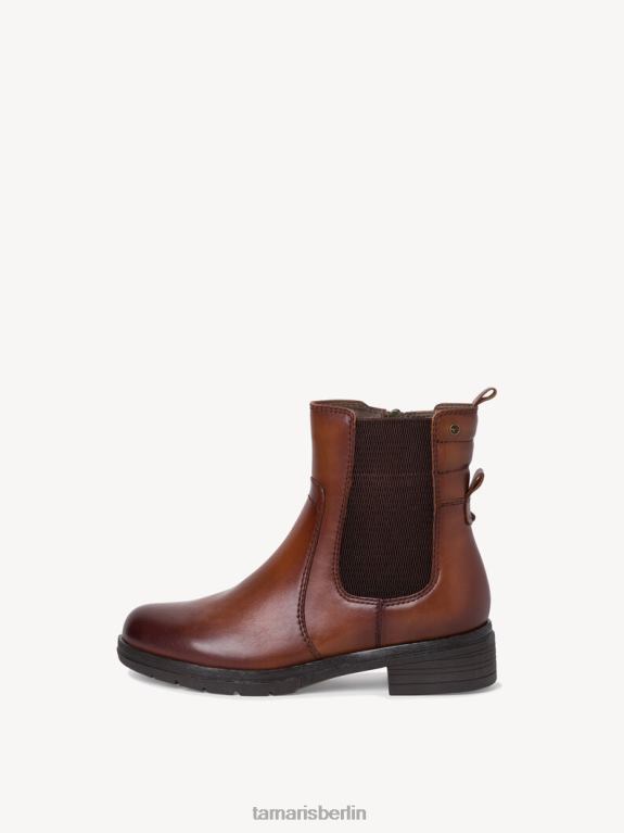 de Tamaris Frauen Chelsea-Stiefel aus Leder – Braun/Cognac 0LHV41865 Schuhe