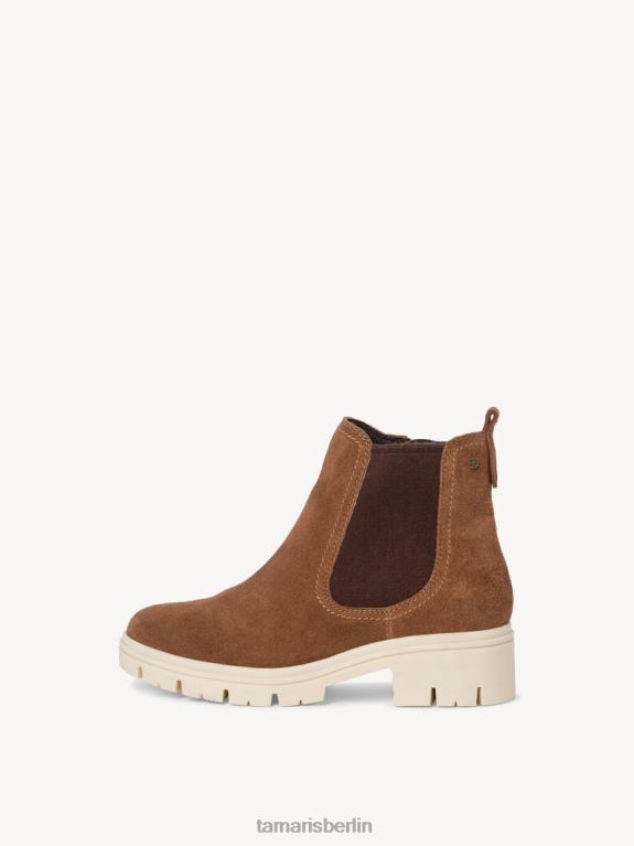 de Tamaris Frauen Chelsea-Stiefel aus Leder – Braun/Cognac 0LHV41869 Schuhe