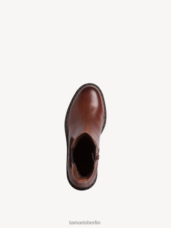de Tamaris Frauen Chelsea-Stiefel aus Leder – Braun/Cognac 0LHV42180 Schuhe
