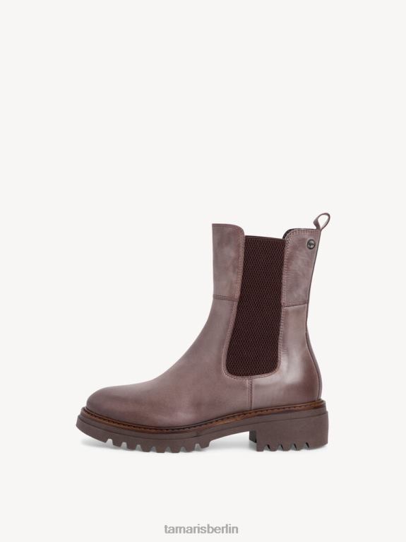 de Tamaris Frauen Chelsea-Stiefel aus Leder – Braun/Dunkler Pfeffer 0LHV4546 Schuhe