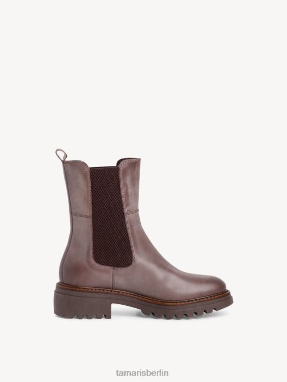 de Tamaris Frauen Chelsea-Stiefel aus Leder – Braun/Dunkler Pfeffer 0LHV4546 Schuhe