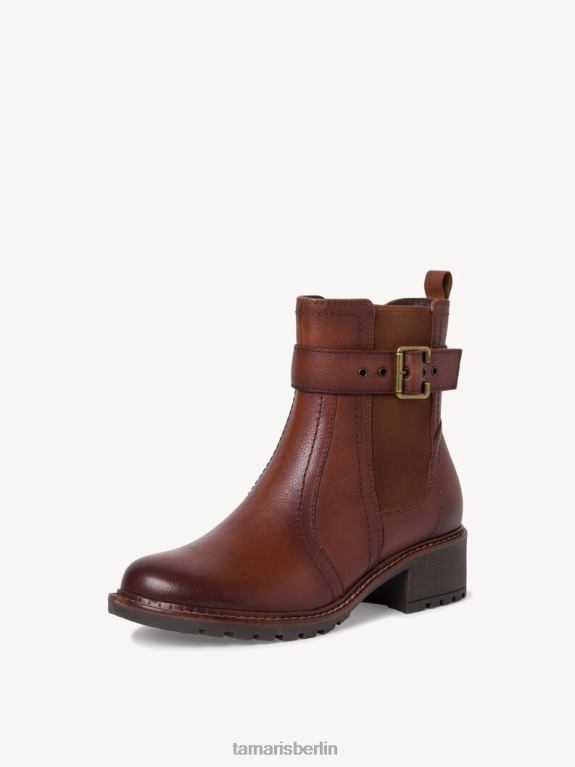 de Tamaris Frauen Chelsea-Stiefel aus Leder – Braun/Kastanie 0LHV42235 Schuhe