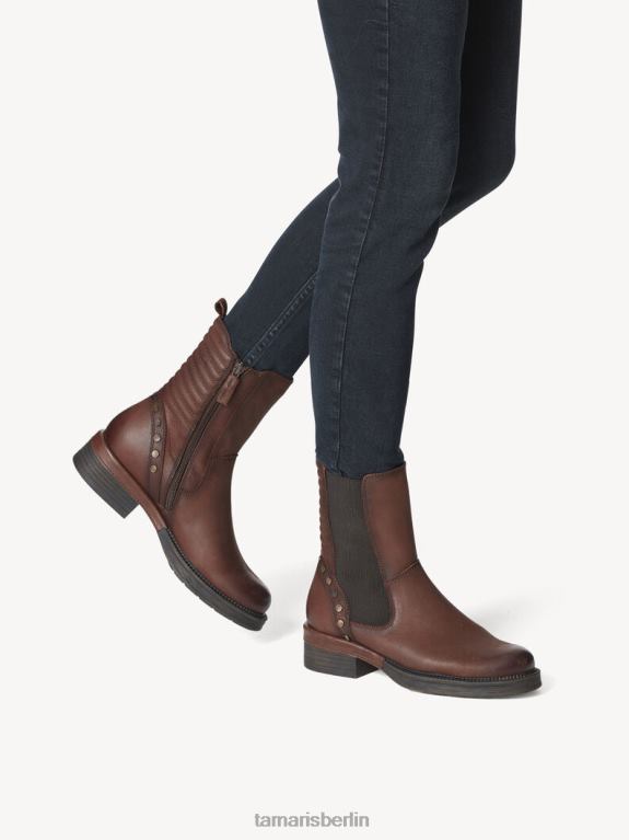 de Tamaris Frauen Chelsea-Stiefel aus Leder – Braun/Mocca 0LHV41422 Schuhe