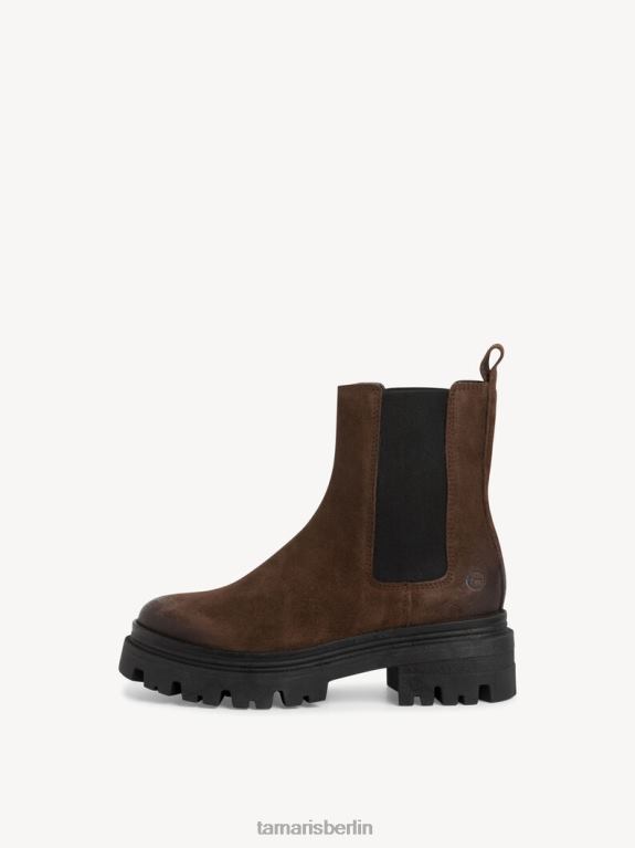 de Tamaris Frauen Chelsea-Stiefel aus Leder – Braun/Mocca 0LHV4422 Schuhe