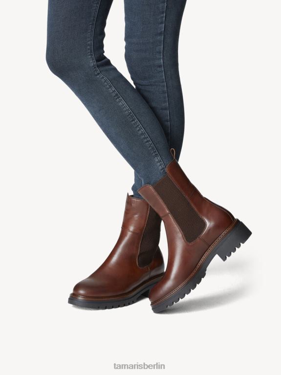 de Tamaris Frauen Chelsea-Stiefel aus Leder – Braun/Muscat 0LHV41253 Schuhe