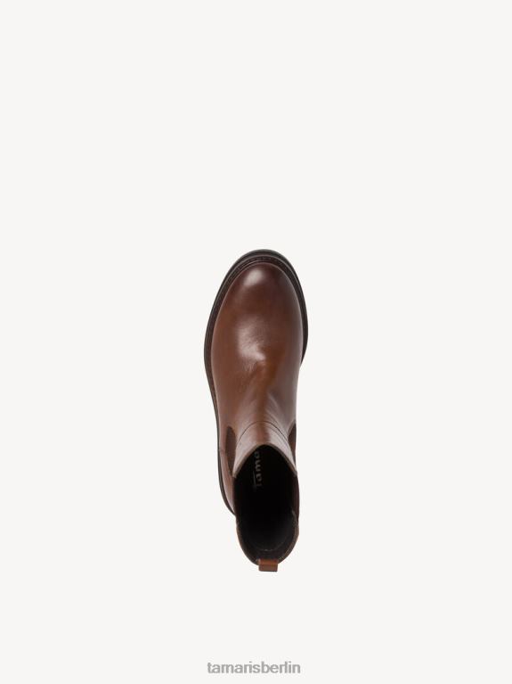de Tamaris Frauen Chelsea-Stiefel aus Leder – Braun/Muscat 0LHV41253 Schuhe