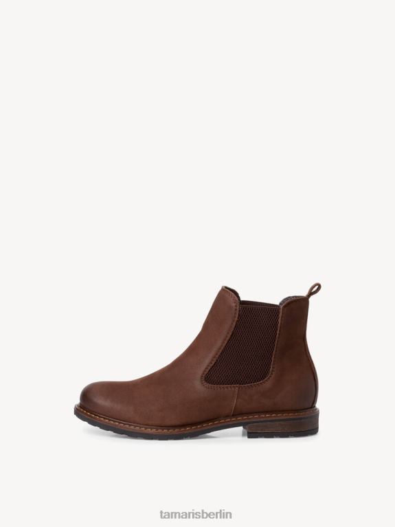 de Tamaris Frauen Chelsea-Stiefel aus Leder – Braun/Schokoladennub. 0LHV42001 Schuhe
