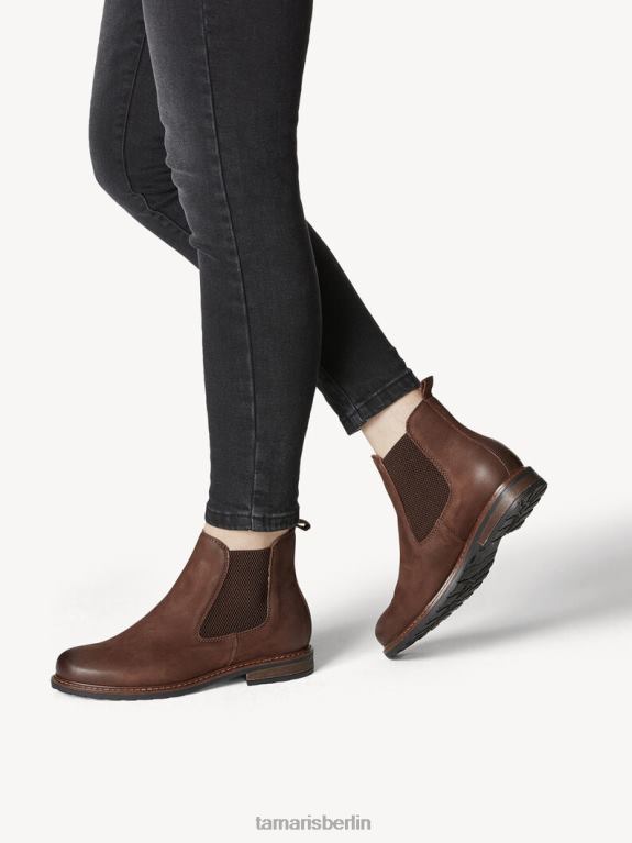 de Tamaris Frauen Chelsea-Stiefel aus Leder – Braun/Schokoladennub. 0LHV42001 Schuhe