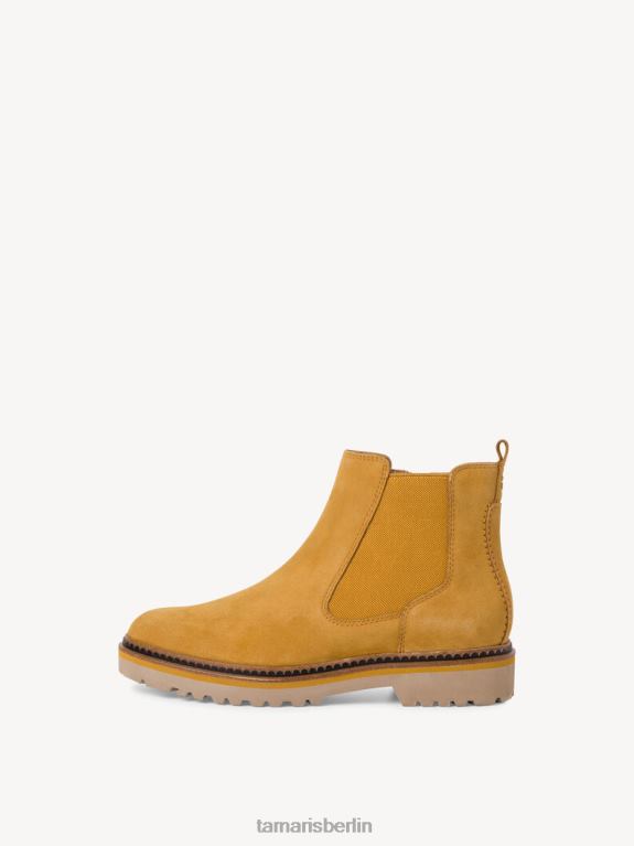 de Tamaris Frauen Chelsea-Stiefel aus Leder – Gelb/Safran 0LHV42210 Schuhe