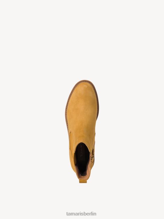 de Tamaris Frauen Chelsea-Stiefel aus Leder – Gelb/Safran 0LHV42210 Schuhe