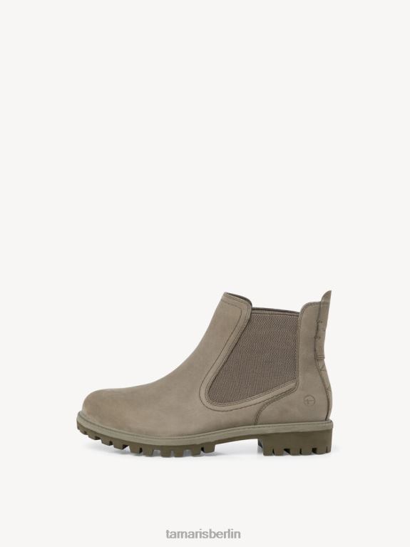de Tamaris Frauen Chelsea-Stiefel aus Leder – Grün/Hellkhaki 0LHV4806 Schuhe