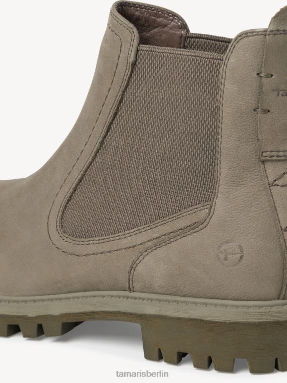 de Tamaris Frauen Chelsea-Stiefel aus Leder – Grün/Hellkhaki 0LHV4806 Schuhe