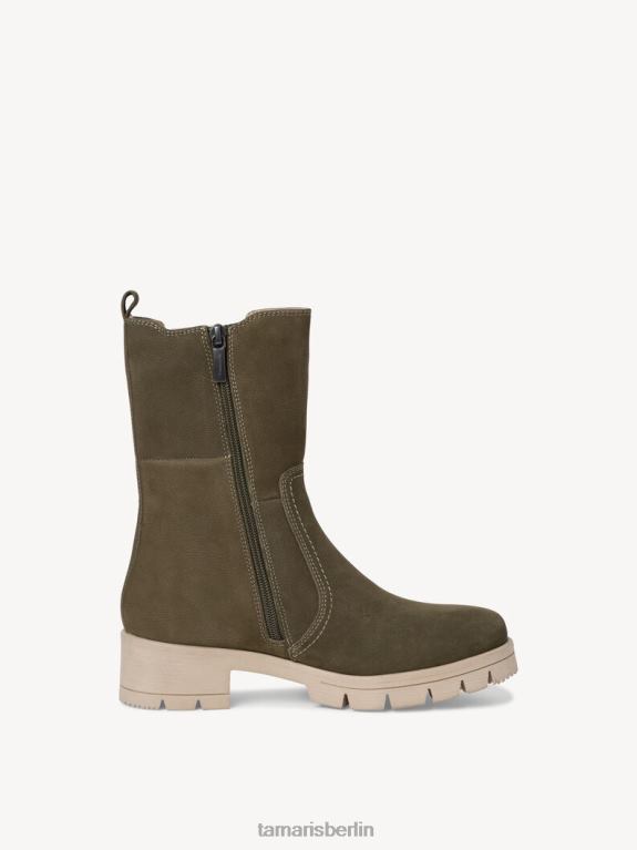 de Tamaris Frauen Chelsea-Stiefel aus Leder – Grün/Khaki 0LHV41292 Schuhe