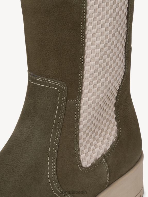 de Tamaris Frauen Chelsea-Stiefel aus Leder – Grün/Khaki 0LHV41292 Schuhe