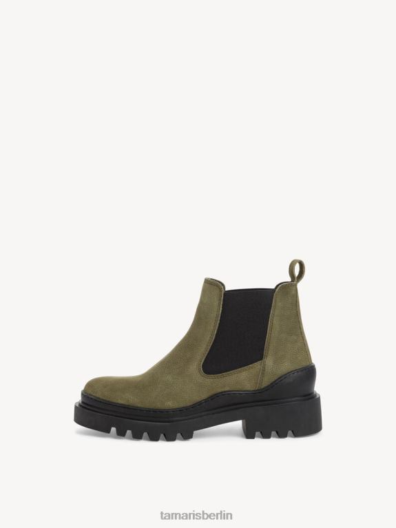 de Tamaris Frauen Chelsea-Stiefel aus Leder – Grün/Oliv 0LHV41711 Schuhe