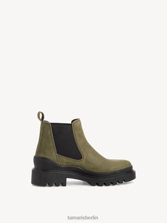 de Tamaris Frauen Chelsea-Stiefel aus Leder – Grün/Oliv 0LHV41711 Schuhe