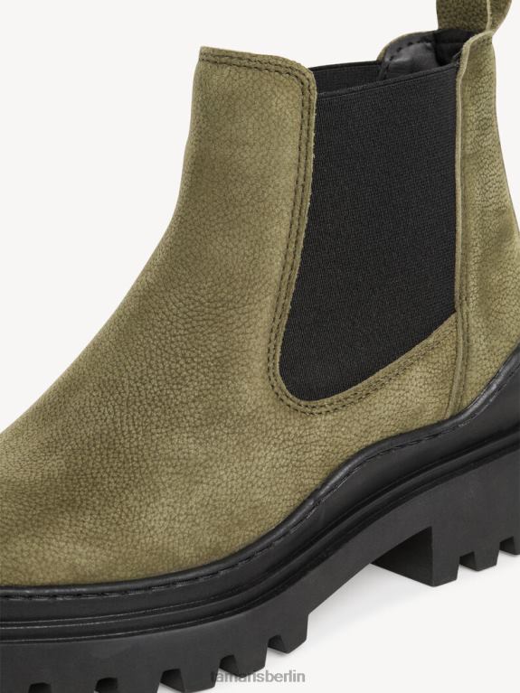 de Tamaris Frauen Chelsea-Stiefel aus Leder – Grün/Oliv 0LHV41711 Schuhe