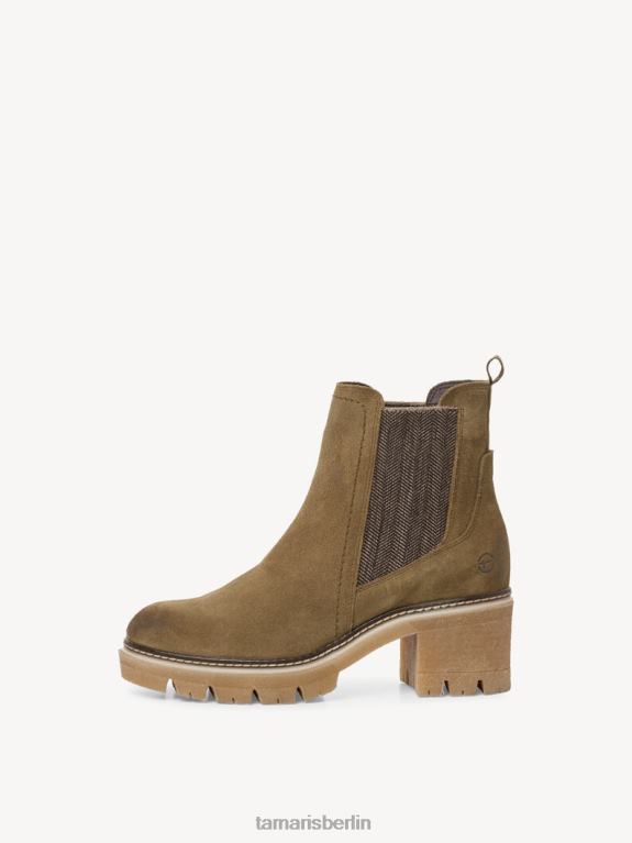 de Tamaris Frauen Chelsea-Stiefel aus Leder – Grün/Oliv 0LHV41890 Schuhe