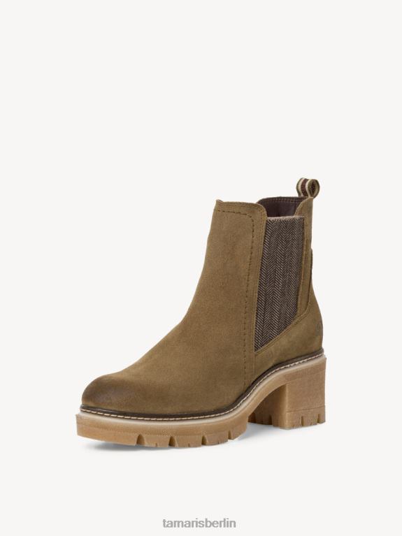 de Tamaris Frauen Chelsea-Stiefel aus Leder – Grün/Oliv 0LHV41890 Schuhe