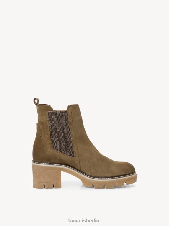 de Tamaris Frauen Chelsea-Stiefel aus Leder – Grün/Oliv 0LHV41890 Schuhe