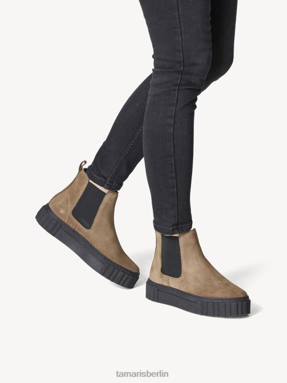 de Tamaris Frauen Chelsea-Stiefel aus Leder – Grün/Oliv 0LHV42108 Schuhe