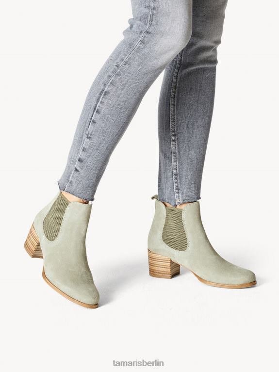 de Tamaris Frauen Chelsea-Stiefel aus Leder – Grün/Salbei 0LHV434 Schuhe