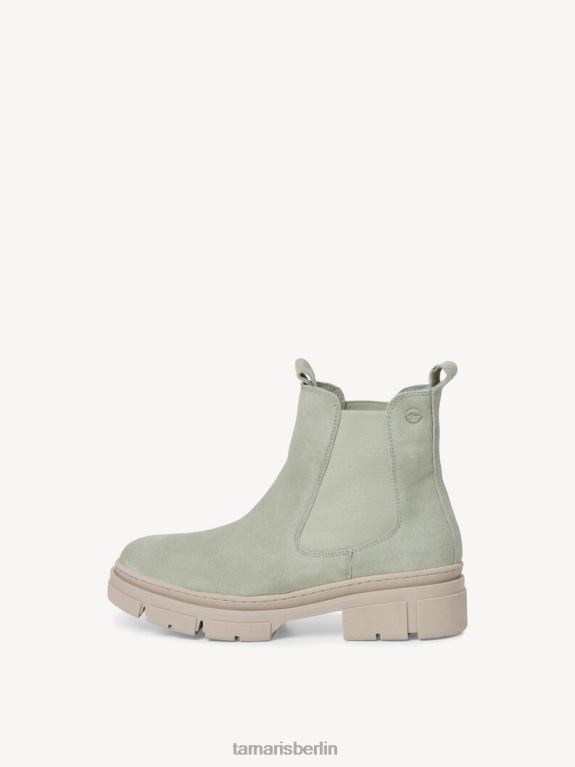 de Tamaris Frauen Chelsea-Stiefel aus Leder – Grün/Salbei 0LHV4620 Schuhe