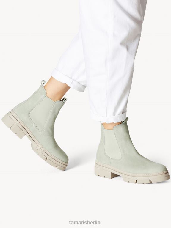 de Tamaris Frauen Chelsea-Stiefel aus Leder – Grün/Salbei 0LHV4620 Schuhe