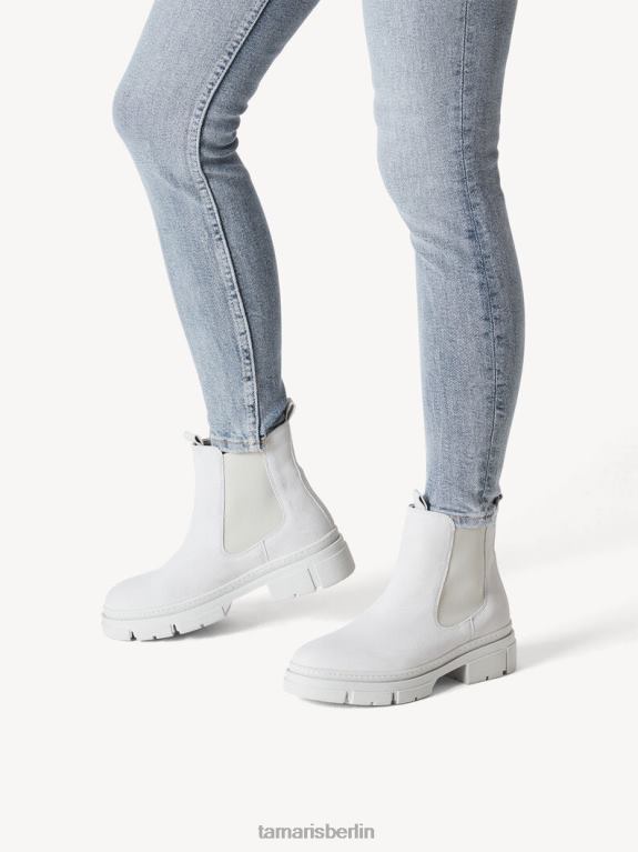 de Tamaris Frauen Chelsea-Stiefel aus Leder – Grau/Hellgrau 0LHV42204 Schuhe
