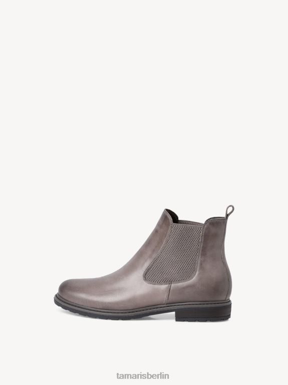 de Tamaris Frauen Chelsea-Stiefel aus Leder – Grau/Lt. graue Uni 0LHV42057 Schuhe