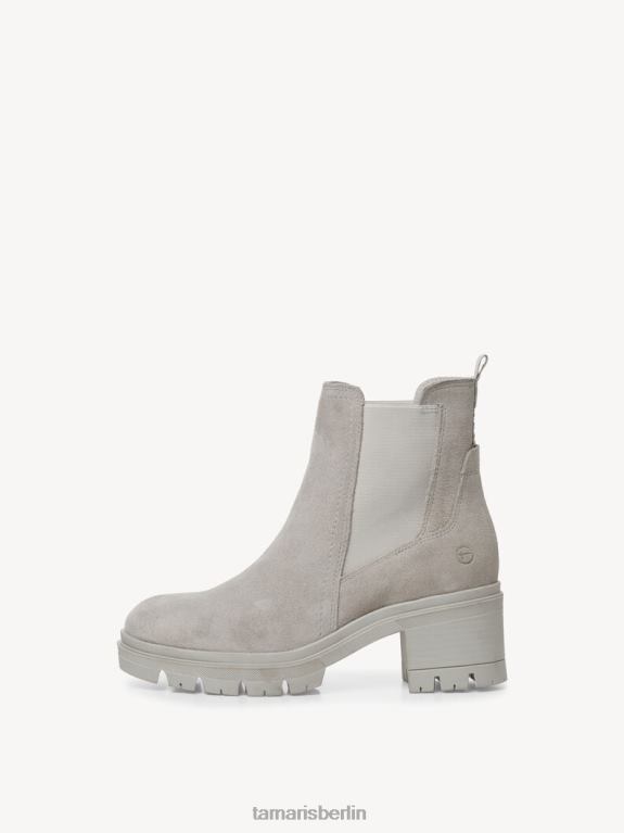 de Tamaris Frauen Chelsea-Stiefel aus Leder - Grau/Soft Grey Uni 0LHV42004 Schuhe