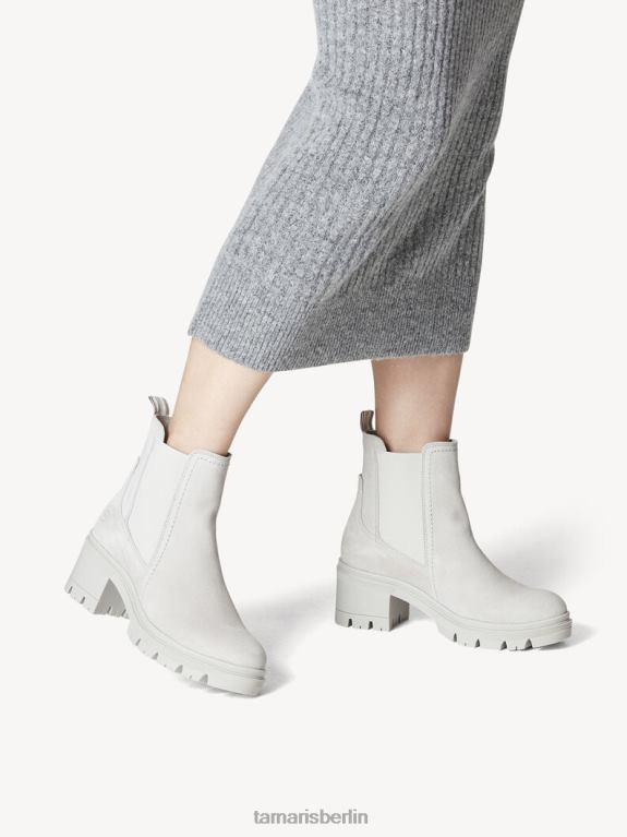de Tamaris Frauen Chelsea-Stiefel aus Leder - Grau/Soft Grey Uni 0LHV42004 Schuhe