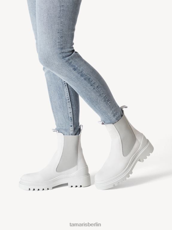 de Tamaris Frauen Chelsea-Stiefel aus Leder – Grau/Softgrau 0LHV41657 Schuhe