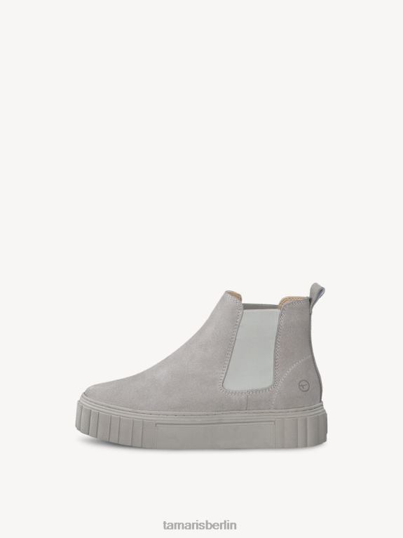de Tamaris Frauen Chelsea-Stiefel aus Leder – Grau/Softgrau 0LHV41895 Schuhe