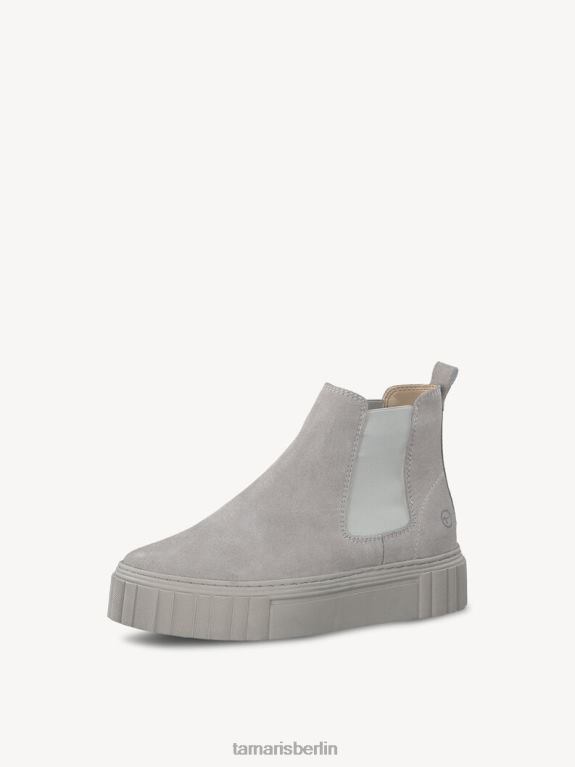 de Tamaris Frauen Chelsea-Stiefel aus Leder – Grau/Softgrau 0LHV41895 Schuhe