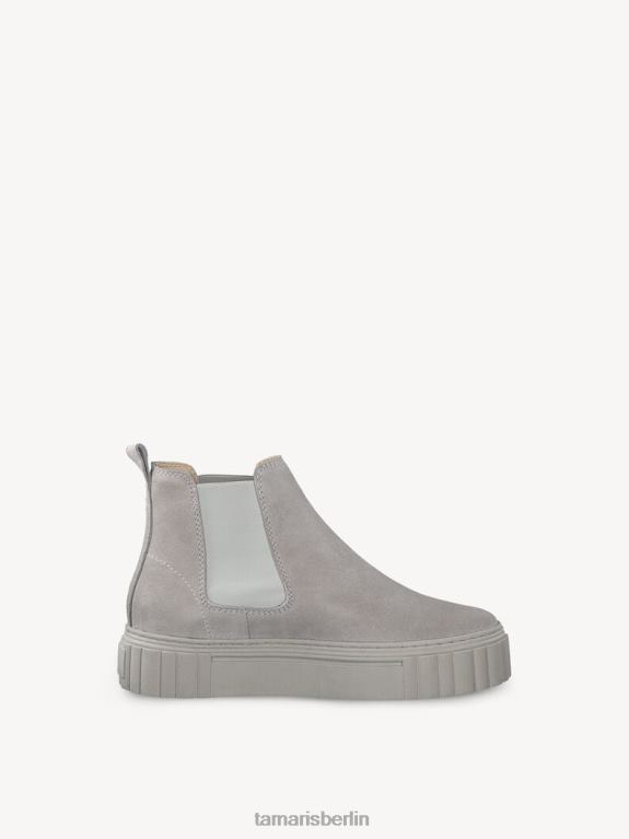 de Tamaris Frauen Chelsea-Stiefel aus Leder – Grau/Softgrau 0LHV41895 Schuhe