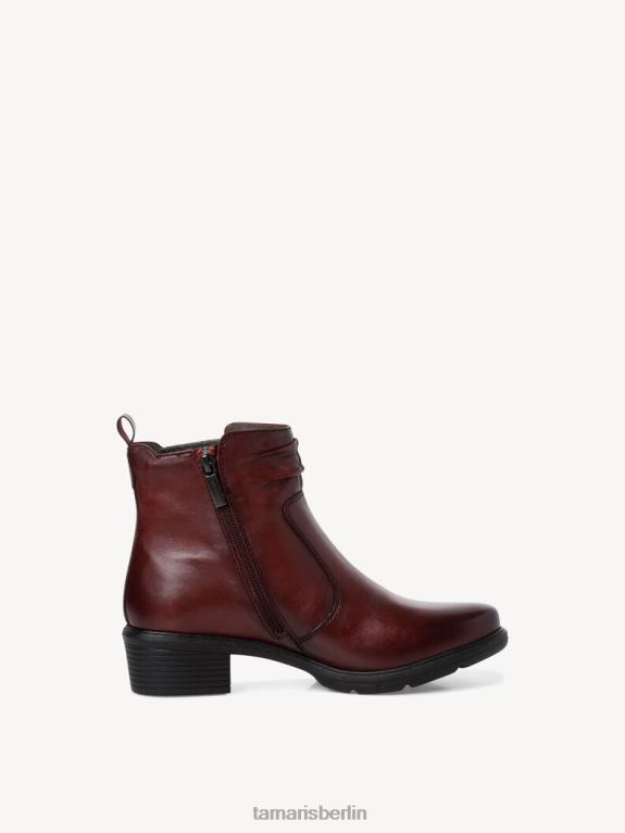 de Tamaris Frauen Chelsea-Stiefel aus Leder – Rot/Bordeaux 0LHV41391 Schuhe