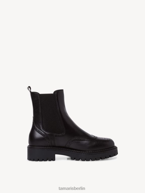 de Tamaris Frauen Chelsea-Stiefel aus Leder – Schwarz/Schwarz, Leder uni 0LHV41656 Schuhe