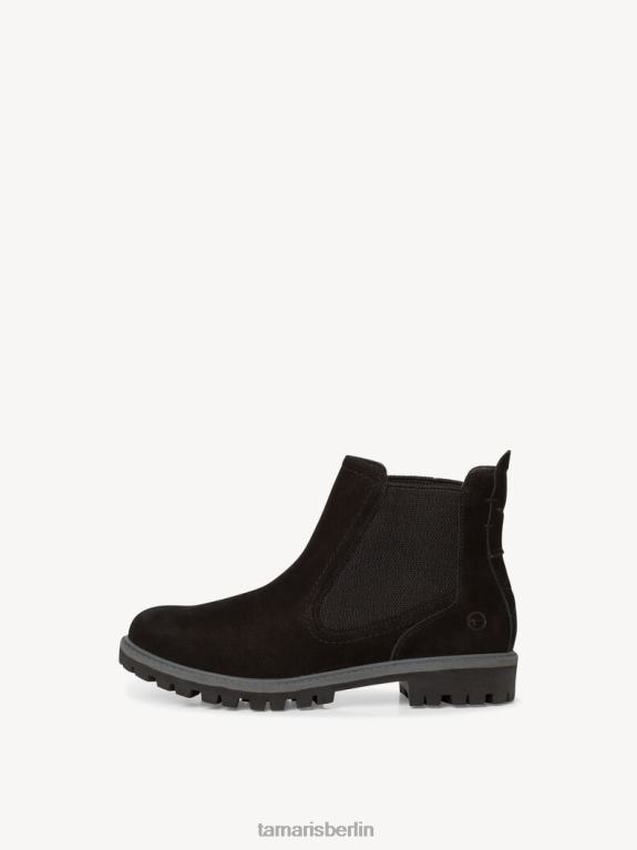 de Tamaris Frauen Chelsea-Stiefel aus Leder – Schwarz/Schwarz Uni 0LHV41585 Schuhe