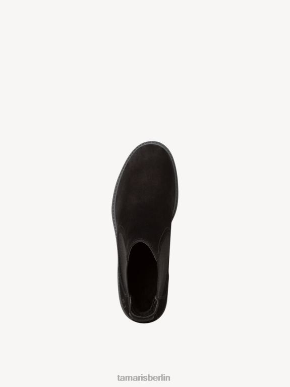 de Tamaris Frauen Chelsea-Stiefel aus Leder – Schwarz/Schwarz Uni 0LHV41585 Schuhe