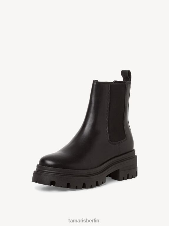 de Tamaris Frauen Chelsea-Stiefel aus Leder – Schwarz/Schwarzes Leder 0LHV41110 Schuhe